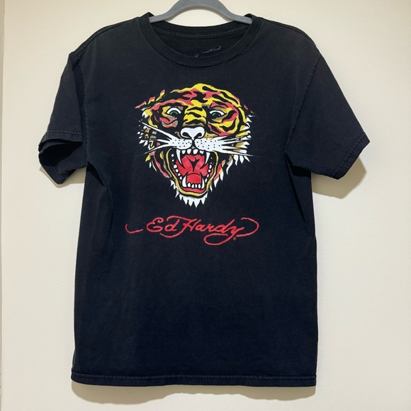 Ed Hardy Other - Men’s Vintage Y2K Ed Hardy Tiger Graphic Short Sleeve Cool Fade T-Shirt  Size M